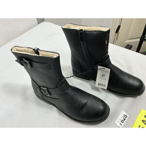 Girls NWD Chatties Ankle Boots Black XL (4-5) Lined Side Zip Buckle Accent